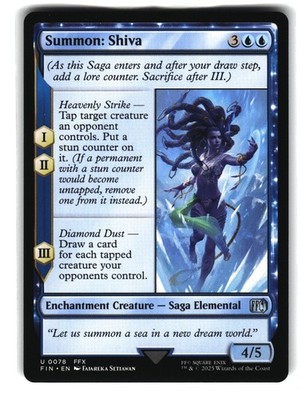 Summon: Shiva 0078 Final Fantasy MTG Universes Beyond Magic Card
