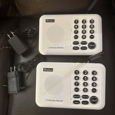 Wuloo Wireless Intercom System 2-Pack 1 Mile Range 5280ft Works When WiFi Down