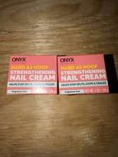 2 Bottles - Onyx Professional Hard As Hoof Nail Strengthening Cream, Unscented