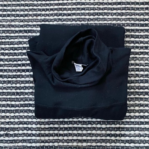 Issey Miyake, ISSEY MIYAKE abito donna vintage 100% lana manica lunga nero collo tartaruga S