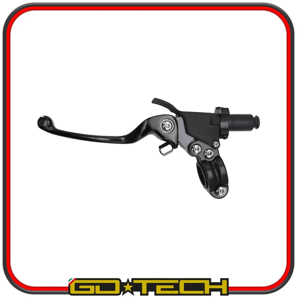 GDTECH LEVA FRENO FRIZIONE MOTO SCOOTER REGOLABILE ANTIROTTURA CNC MANUBRIO 22mm NERO