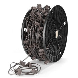 DELight 500Ft C9 Christmas Light Spool Set Commercial UL Listed Light Sockets