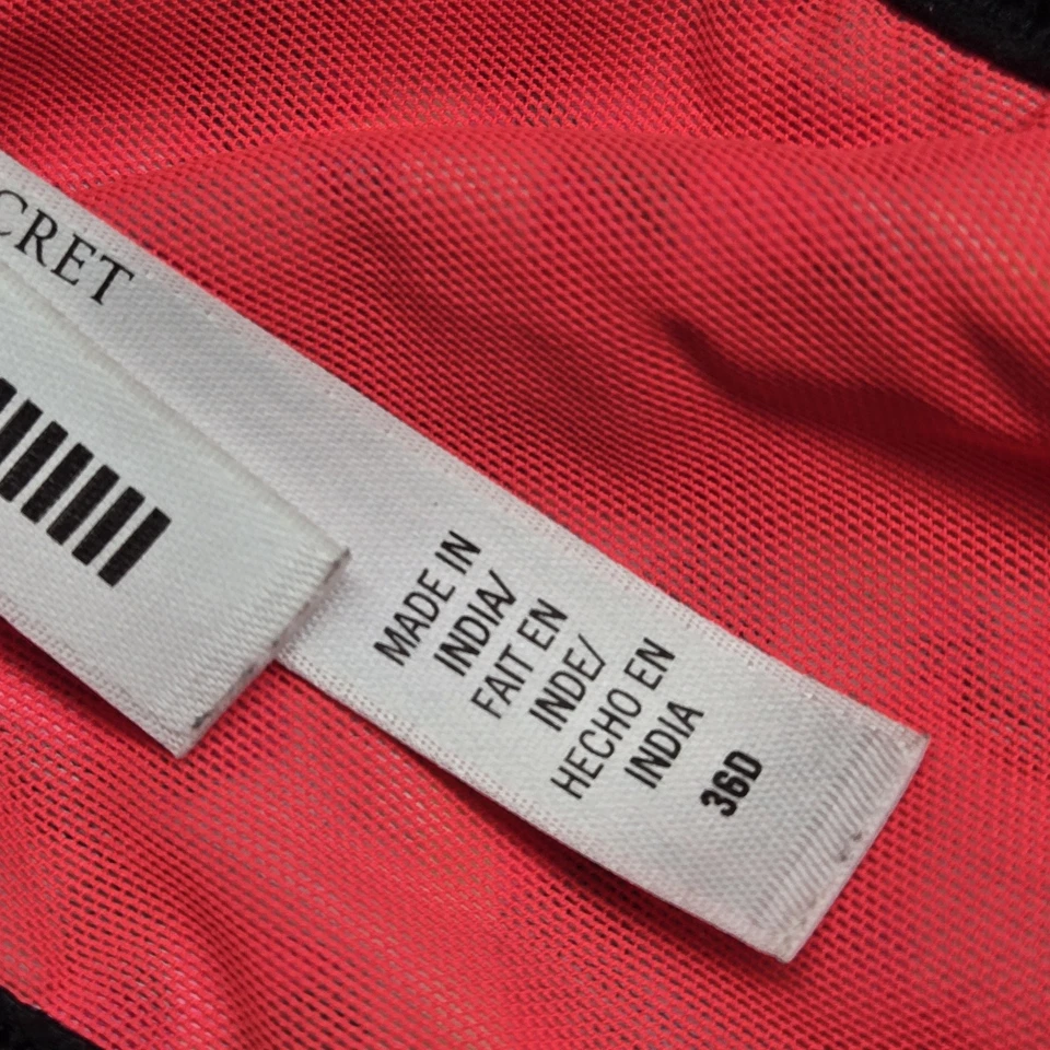 Victoria's Secret Women Sports Bra 36D Pink Front Closure Underwire Geometric - Image 4 of 4