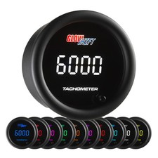Glowshift 10 Color Digital 9999 Rpm Tachometer Gauge For Gas Engines