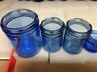 5 Vintage Belmont Lab's Phila Mazon  Blue Glass Jars, 8 sided NOXEMA, MADE INUSA — photo 6