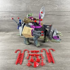 1987 TYCO Dino Riders Triceratops With Hammerhead  And Sidewinder Complete.