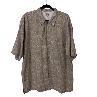 Vintage Bugle Boy Original XLarge Tropical Vacation Short Sleeve Button Up Shirt