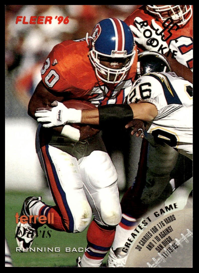 1996 Fleer Terrell Davis #39 🔥 Denver Broncos