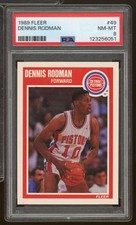Dennis Rodman Rookie Card 1989-90 Fleer #49 PSA 8. rookie card picture