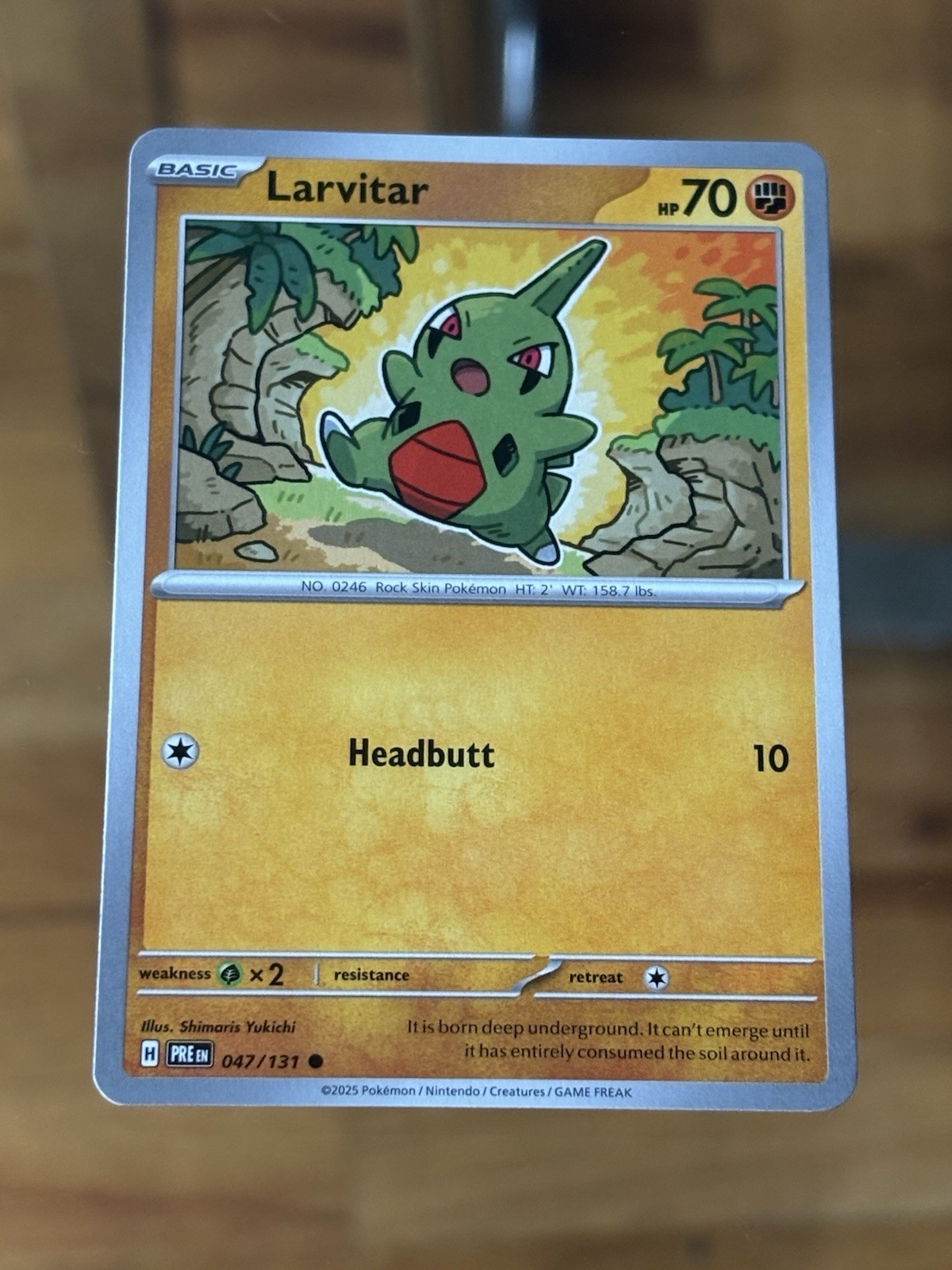 Larvitar 047/131 Prismatic Evolutions Pokemon Card