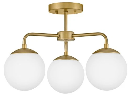 Lark 84203 Julep 3 Light 20"W Semi-Flush Ceiling Fixture - Brass - Picture 1 of 7