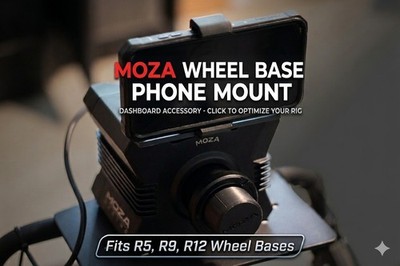Sim Racing Phone & Tablet Dashboard Mount for Moza R5, R9, R12