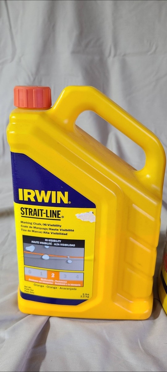 Irwin Strait-Line 65105 5lb Orange Fluorescent Hi-Vis Chalk Refill