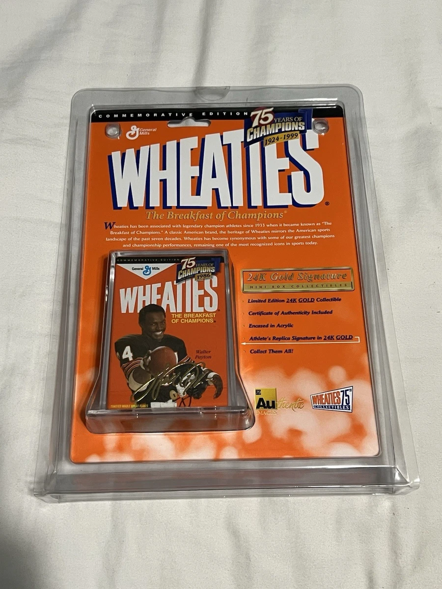 Walter Payton Chicago Bears Football Vintage Sports Cereal Boxes