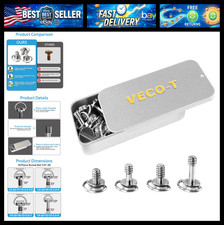 1/4"-20 Camera Screw Set, 16Pack Stainless Steel Tripod Mount Screw with D-Ring,