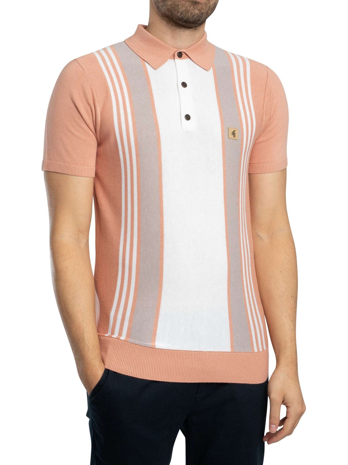 Мужская рубашка поло Searle от Gabicci розовая 10090₽