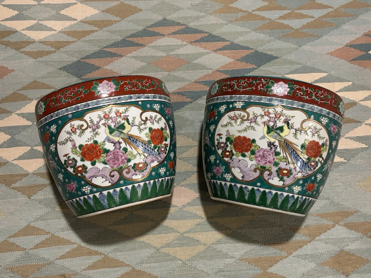 陶瓷多色后1940 年日本花瓶| eBay