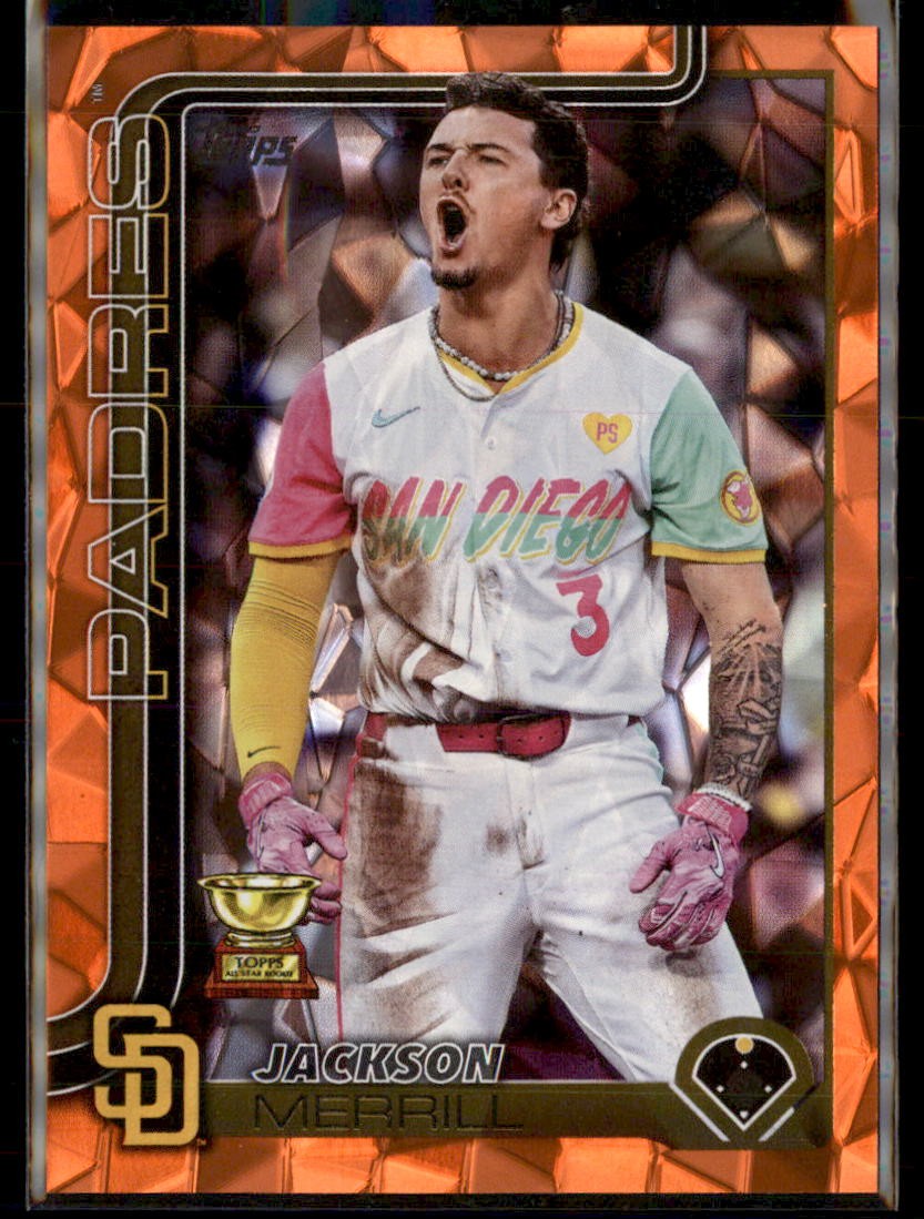 2025 Topps #125 Jackson Merrill Orange Diamante Rookie Cup #/25 | eBay