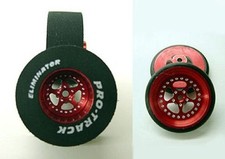 Pro Track "Star Red" 1 1/16" x .500 Rear Front Drag 1/24 Slot Car Tires