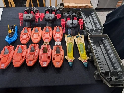 Gi Joe Lot Of 17 Vehicles For Parts Or Repair Devilfish Stun Hammerhead Apc