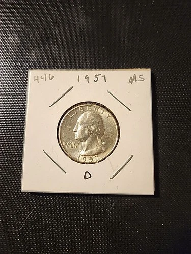 1957-D Washington Quarter In Brilliant  Uncirculated Condition