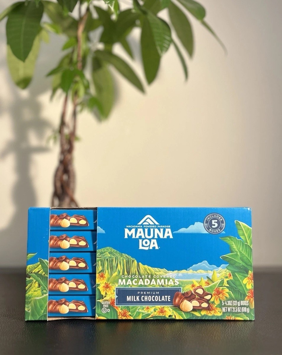 5 Boxes Mauna Loa Milk Chocolate Macadamia Nuts Hawaii Exclusive w