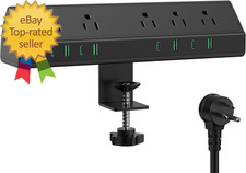 Desk Clamp Power Strip 45W Fast Charging Station 4 USB C 4 Usb A Desk Mount Surg