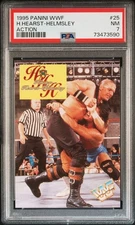 1995 Panini WWF Triple H Hunter Hearst Helmsley Action Rookie Card PSA 7