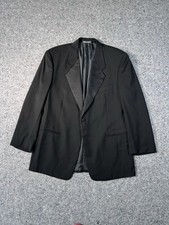 MANI By Giorgio Armani Black Virgin Wool Tuxedo Blazer Jacket Made In Italy M