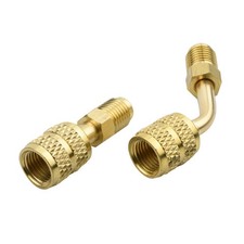 R410A Mini Split Adapter 5/16 to 1/4 SAE Flare Brass for Air Conditioner Port