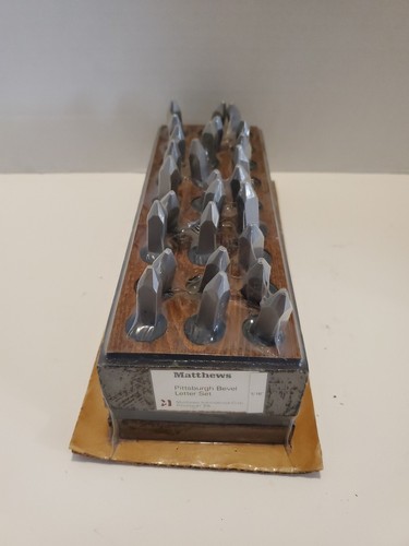 *NEU* MATTHEWS Maschinist Stahl 1/16" Buchstaben Stanze 27-teiliges Stanzset USA - Bild 1 von 5