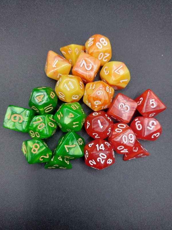 Dungeons And Dragons 3 Sets Of Dice - Multi Colored