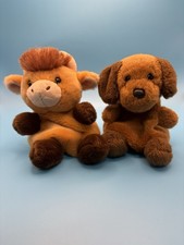 Aurora  Palm Pals  Ruff Ruff dog 1-004; 4"  Hubert Highland Cow   1-205; 5"