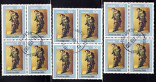 1980 Australia 60c Christmas - 3 Blocks of 4 Used