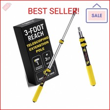 Bates- Telescopic Extension Pole, 3 Ft, Aluminum Alloy, Sturdy Multi-Purpose Ext