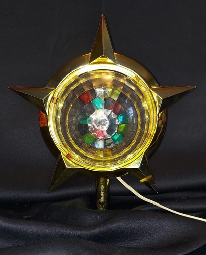 Vtg MCM Bradford Celestial Star Christmas Tree Topper Atomic Retro-WORKS - Picture 1 of 24