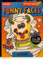 Funny Faces Sticker Book : Robots NEW Paperback