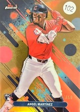 2025 Topps Finest Base Set - Common#94 Angel Martínez Gold Refractor