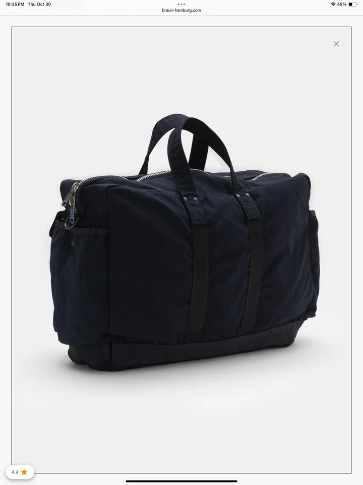 Bolso Bandolera de Lona Yoshida Porter Crag 2 Vías Boston Azul Marino Foto 2 de 4