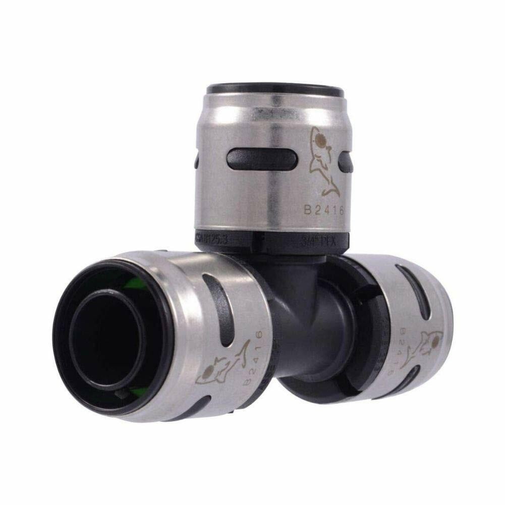 SharkBite 3/4 Inch EvoPEX Tee, Pack of 3, Push to Connect Plumbing Fitting, PEX,