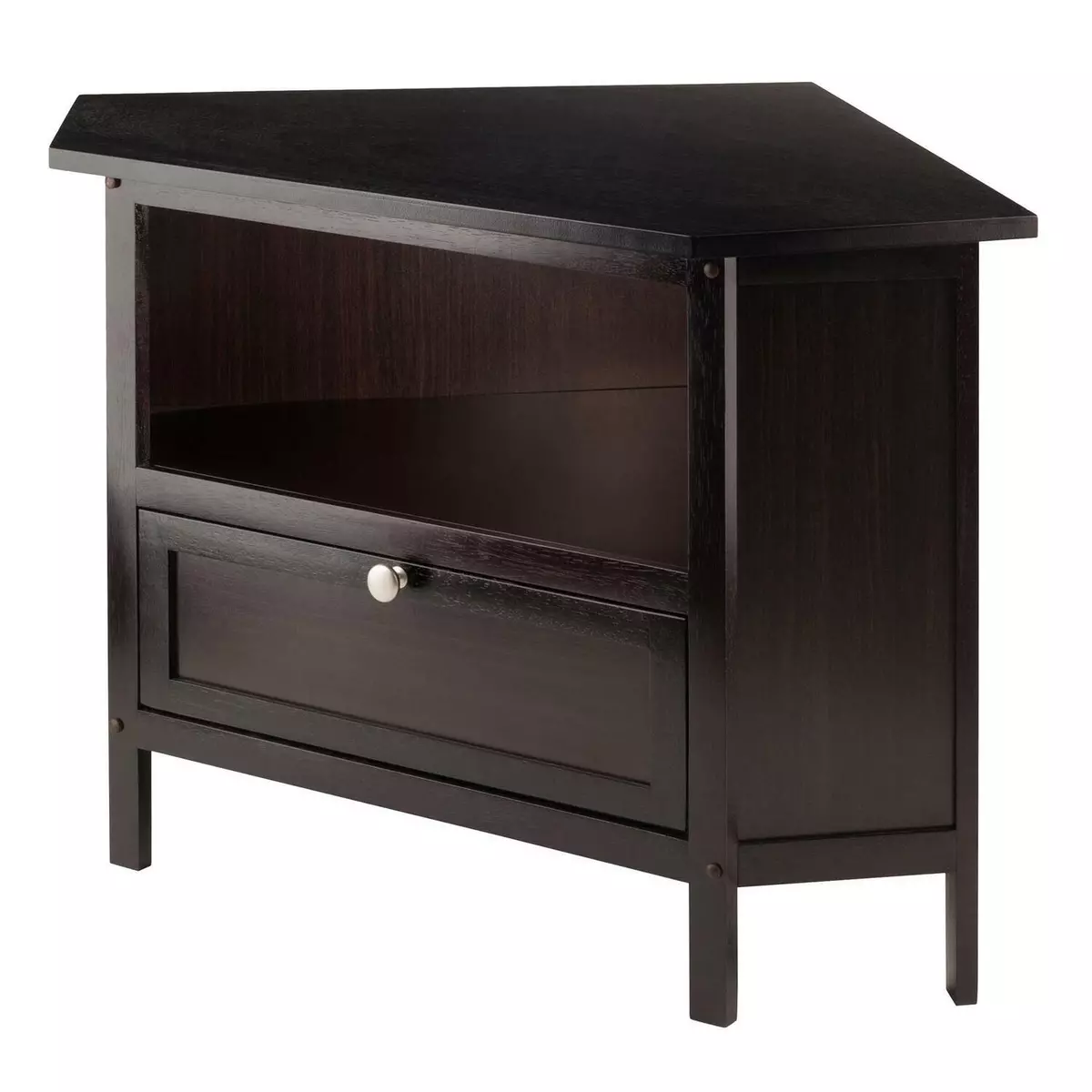 Winsome wood zena corner tv stand espresso deals