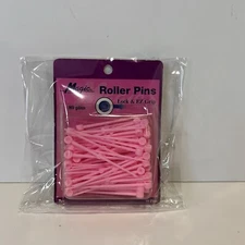 Vintage Magic Hair Roller Pins Fasteners 80 Piece Pink Plastic Lock & EZ Grip