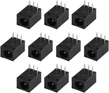 10Pcs Dc 003 3.5Mm X 1.3Mm Female Power Connector Panel Mount Solder Terminal