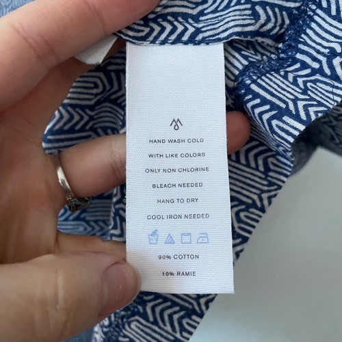Martin + Osa Blue Chevron Print Bell Sleeve Tunic Dress Women's Size Small - Picture 5 of 7