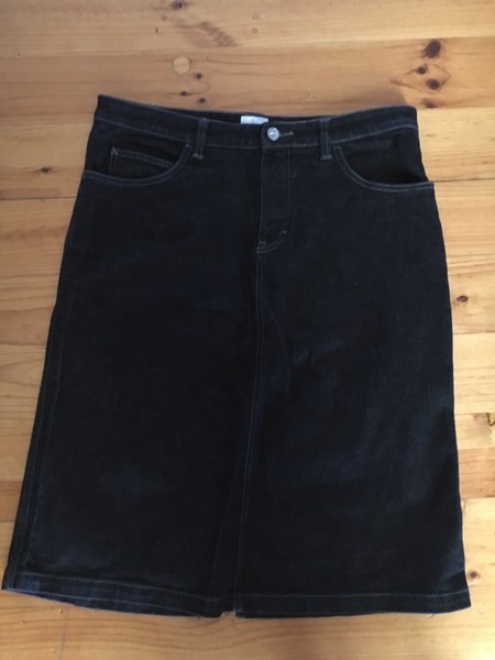 Calvin Klein Black Denim Jean Skirt Size 86cm