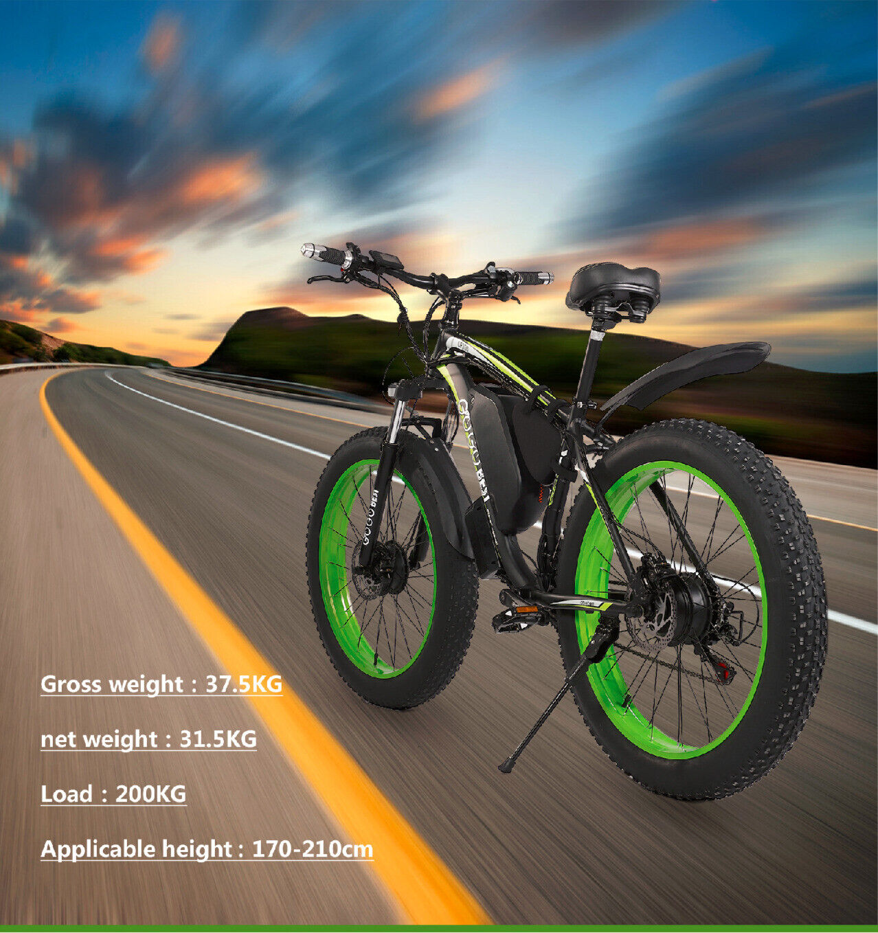 Electric Bicycle for Sale: 26''Electric Bikes 1000W 48V Mountain Bike MTB Fat Tire Bicycle E-Bike 50km/h QZ in Walnut, California