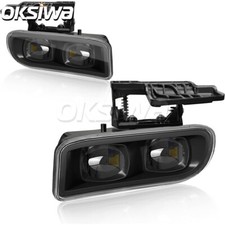 Pair For Gmc 1999-2002 Sierra 2000-2006 Yukon Led Fog Lights Bumper Lamps