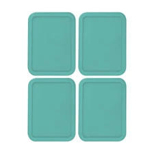 Replacement Lid for 6-CUP Pyrex Cover Rectangle (6.75" x 8.75") TURQUOISE 4-Pack