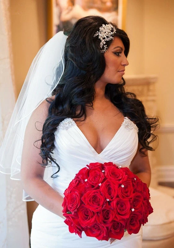 Sexy Sirena Appique Volantes Vestido de Novia Plisado Vestido de Novia 2 4 6 8 10 12 14++ Foto 2 de 4