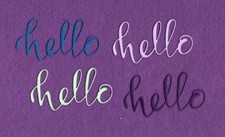 HELLO  9 die cuts scrapbook cards